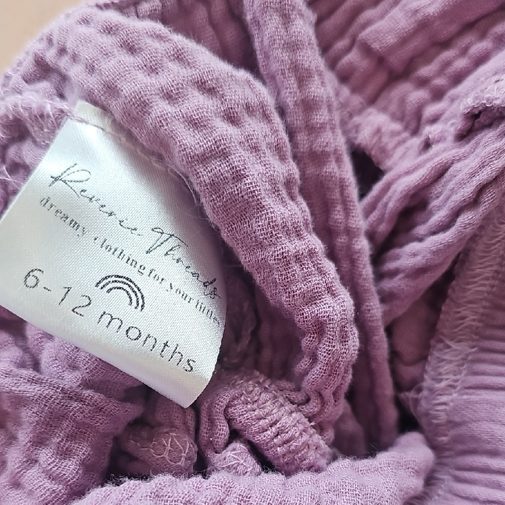 Reverie Threads Lavender Ruffled Baby Diaper Cover - Picture 2 of 3